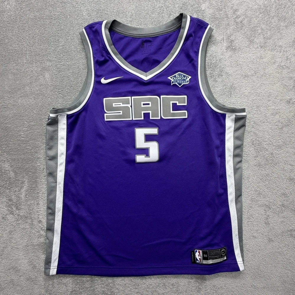 Nike Dri-FIT Mens 2XL Purple‎ Basketball Jersey De'Aaron Fox 864507-511 NBA